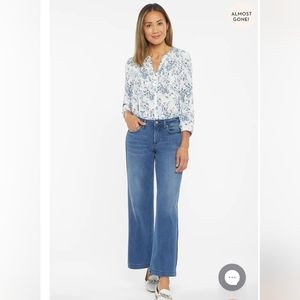 NYDJ Teresa Wide Leg Ankle Jeans NWT Size 6